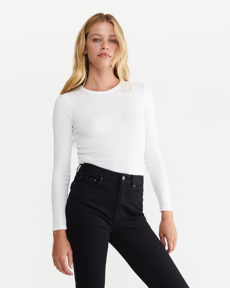 Bianca Ankle Grazer Jeans in BLACK