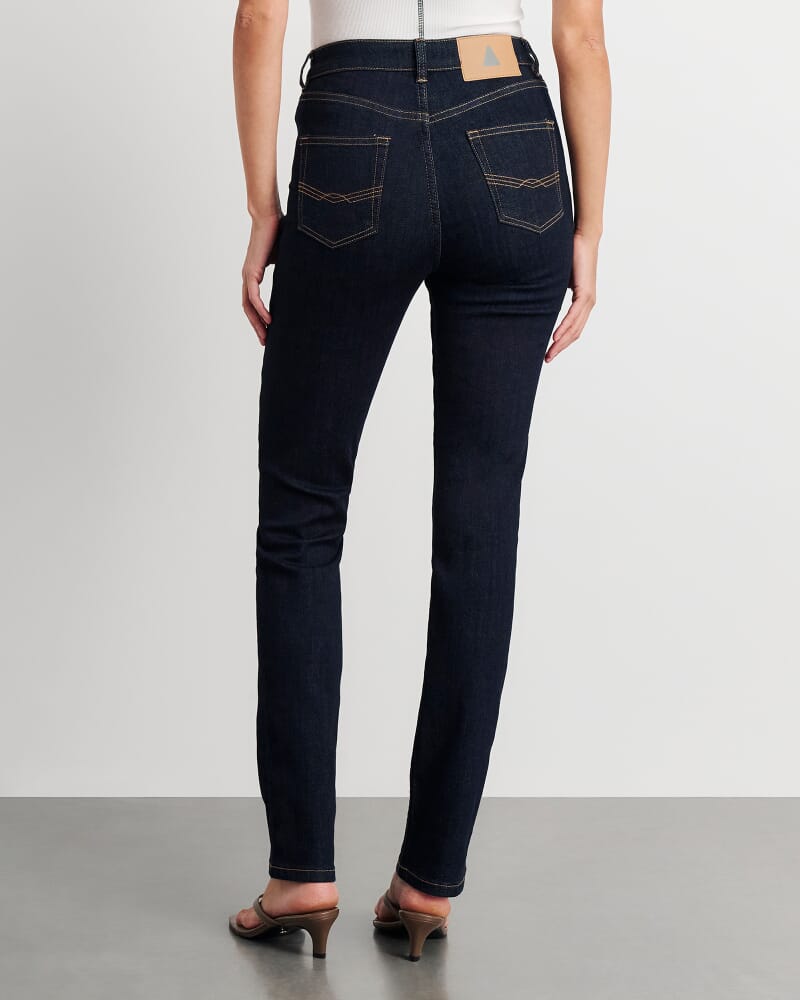 Bianca Slim Straight Jeans in RAW RINSE