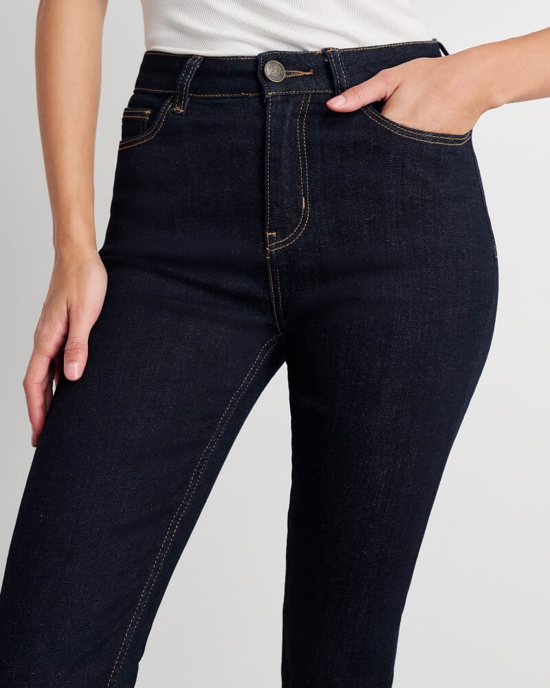 Bianca Slim Straight Jeans in RAW RINSE