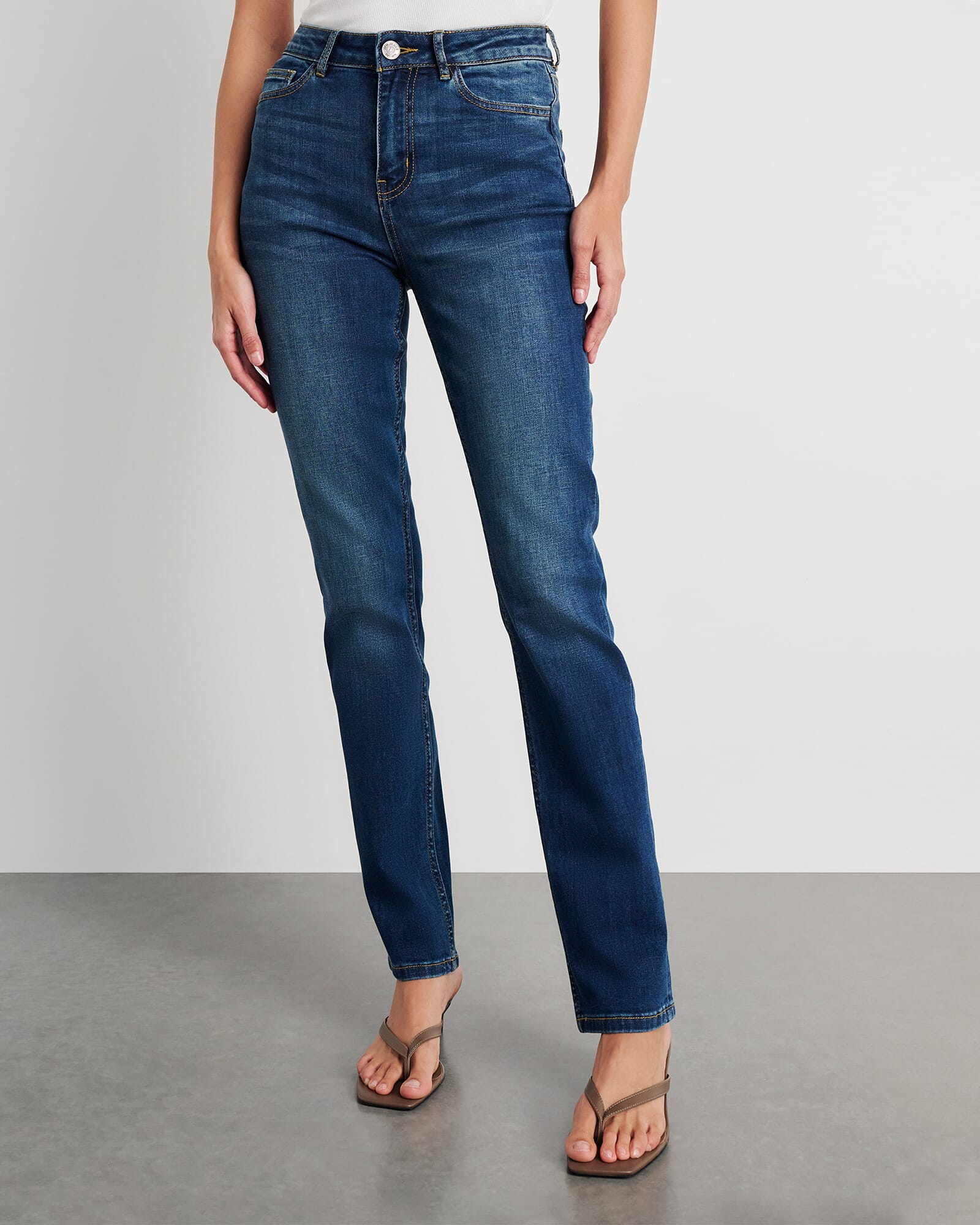 Bianca Slim Straight Jeans