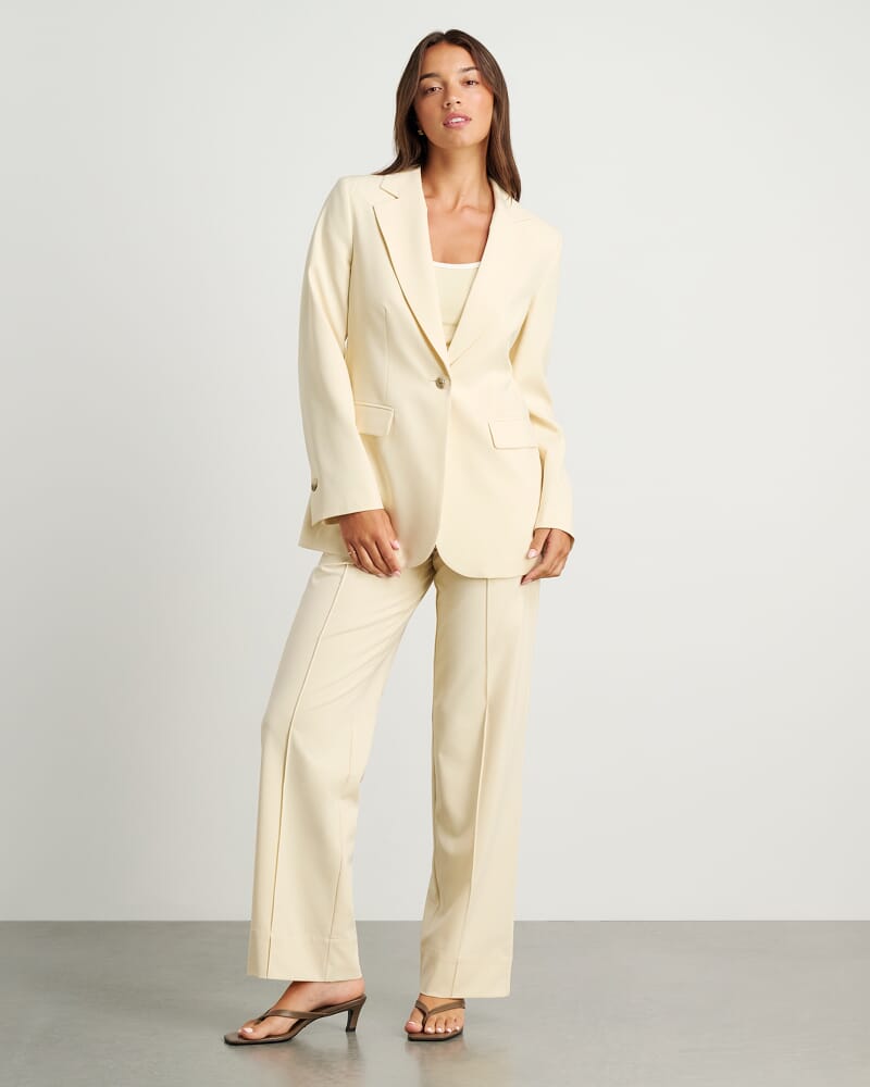Gia Relaxed Blazer in PALE LEMON