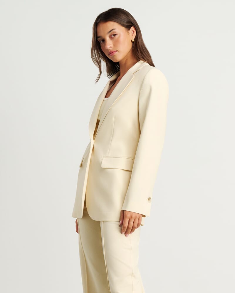 Gia Relaxed Blazer in PALE LEMON