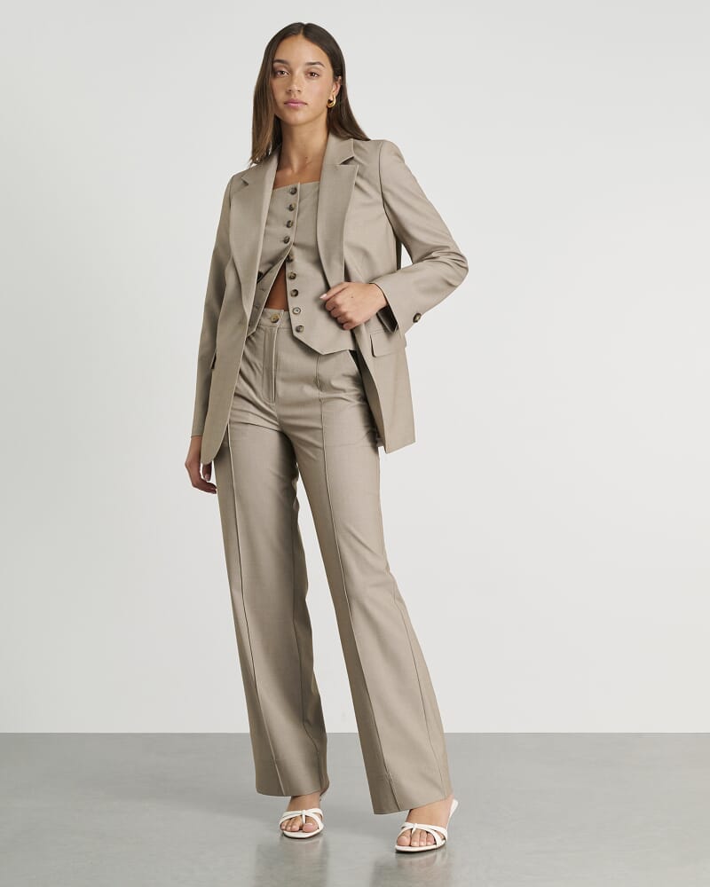 Gia Square Neck Vest in MUSHROOM