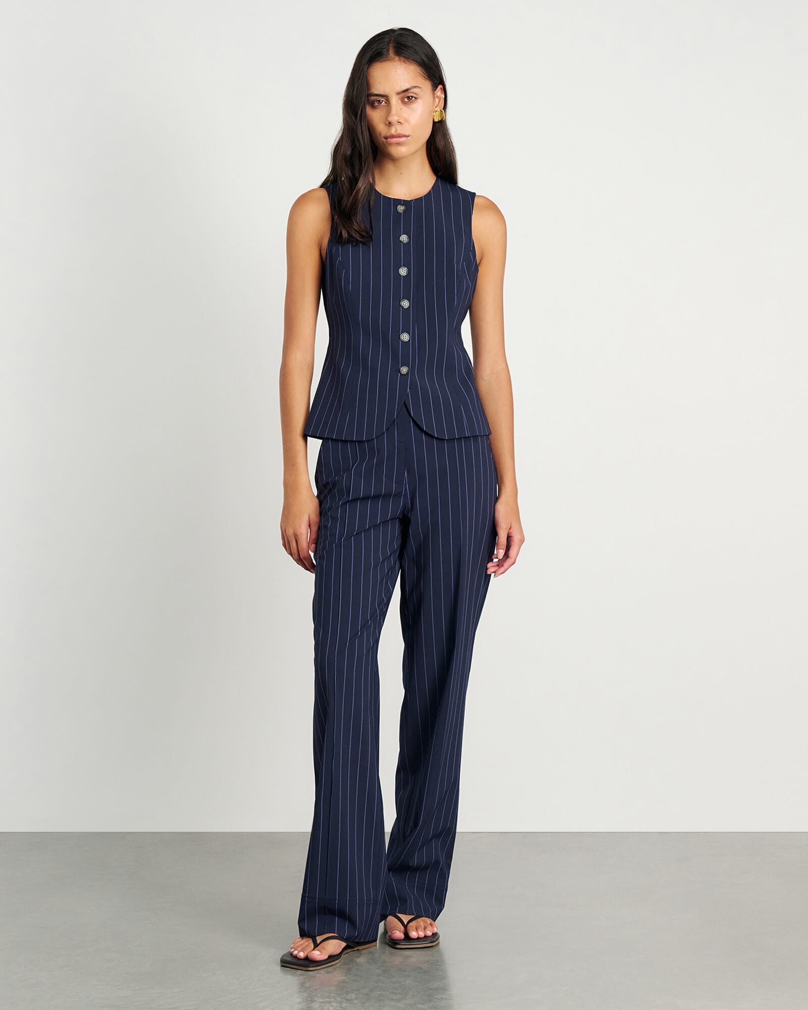 Gia Pinstripe Vest