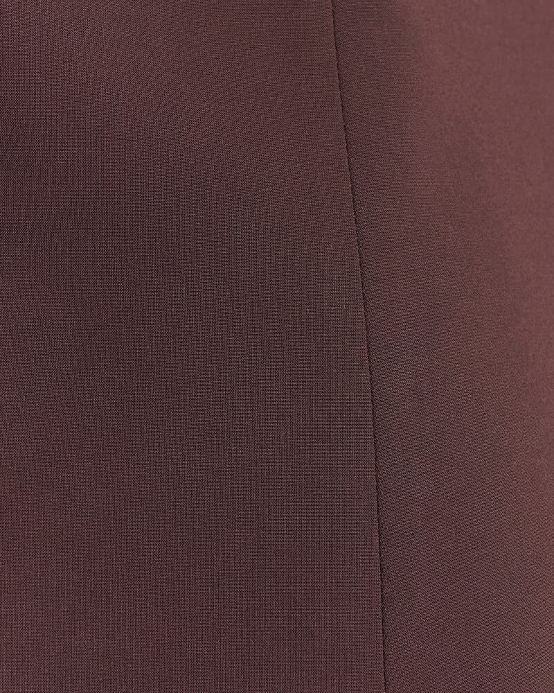 Gia Asymmetric Vest in DARK CHOCOLATE