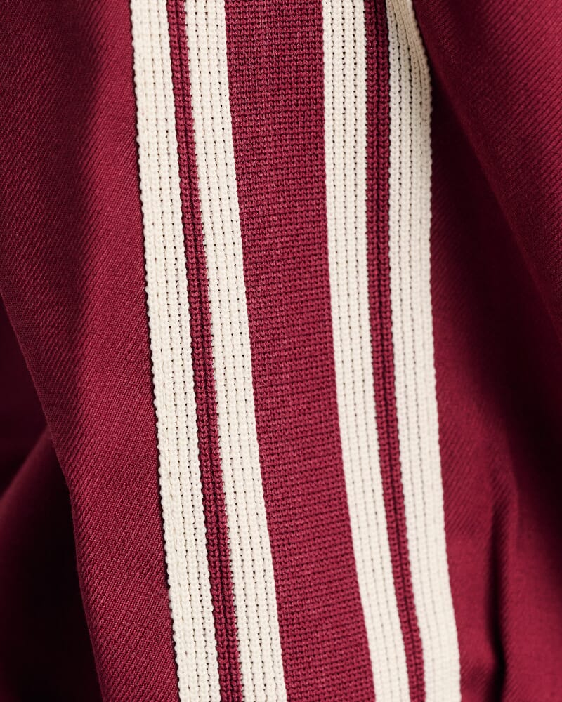 Gia Crop Bomber Jacket in WINE