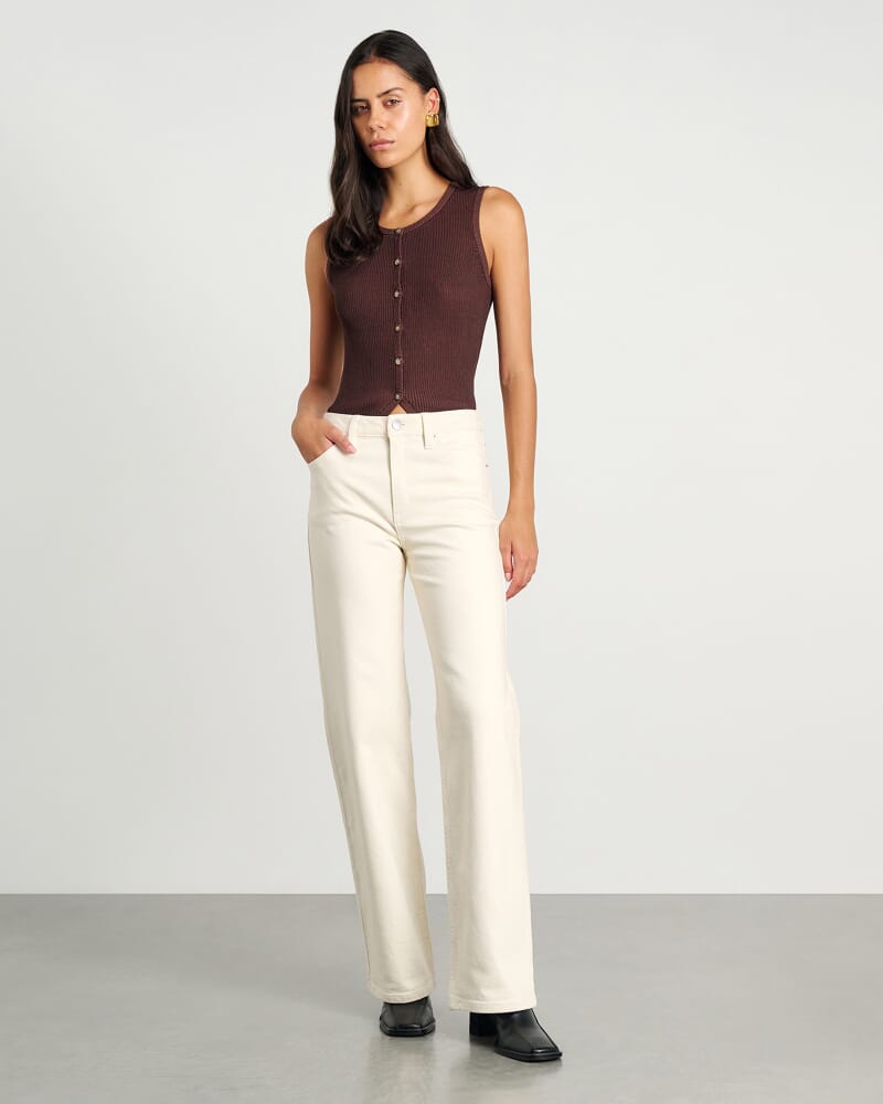 Billie Wide Leg Jean in ECRU