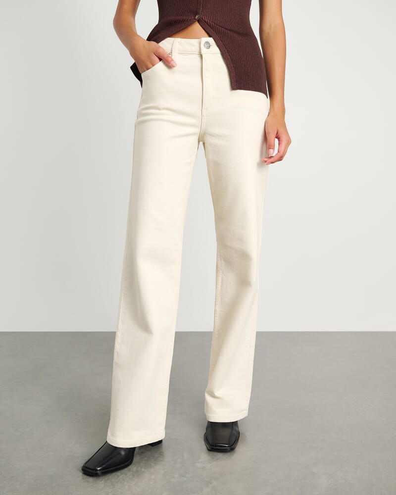Billie Wide Leg Jean in ECRU
