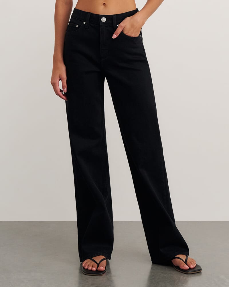 Billie Wide Leg Jean in BLACK