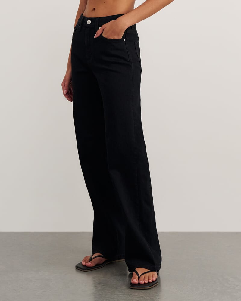 Billie Wide Leg Jean in BLACK