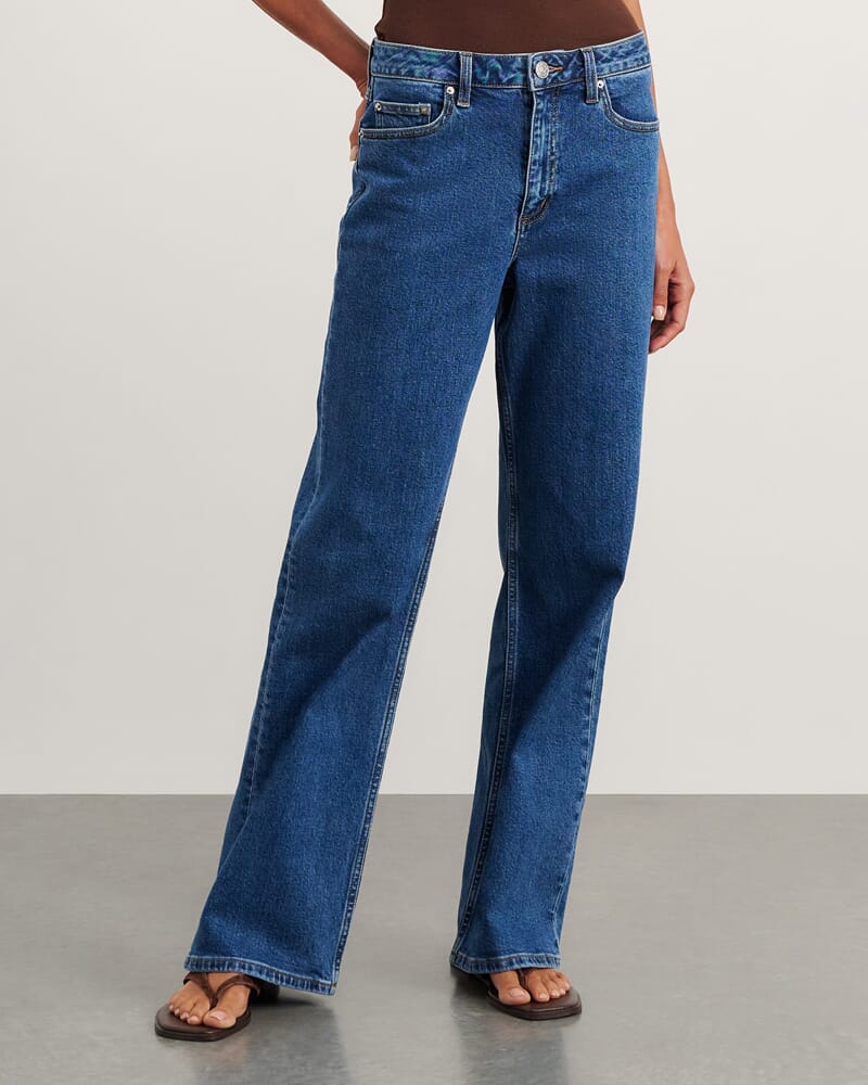 Billie Wide Leg Jean in BLUE WASH