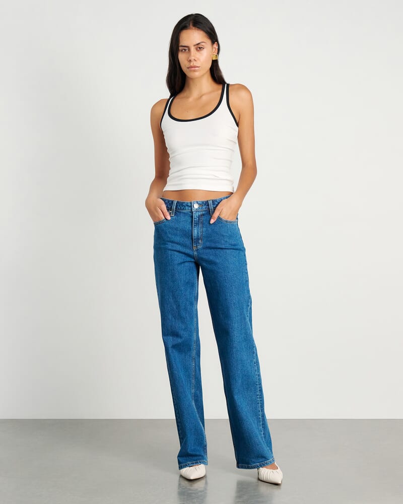 Billie Wide Leg Jean in BLUE WASH