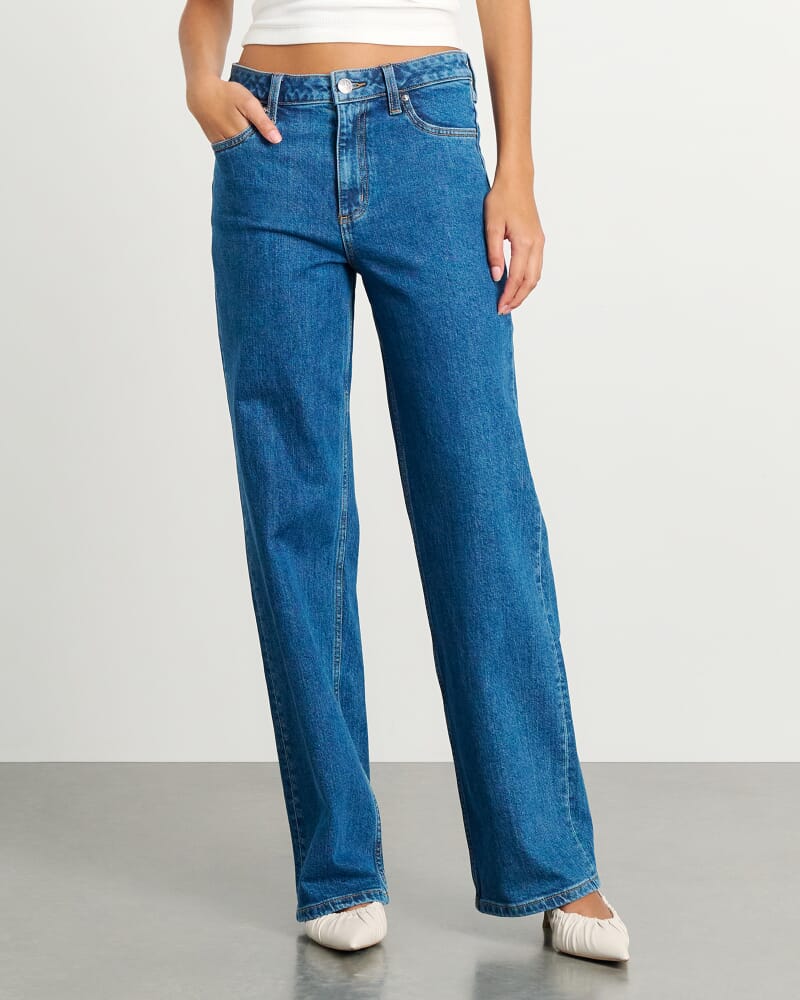 Billie Wide Leg Jean in BLUE WASH