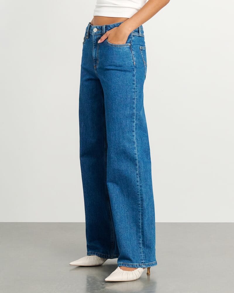 Billie Wide Leg Jean in BLUE WASH