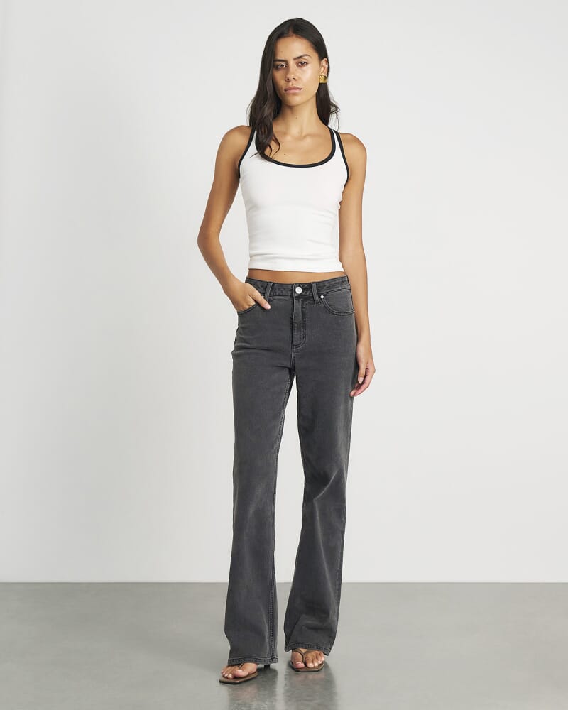 Billie Wide Leg Jean in WASHED BLACK