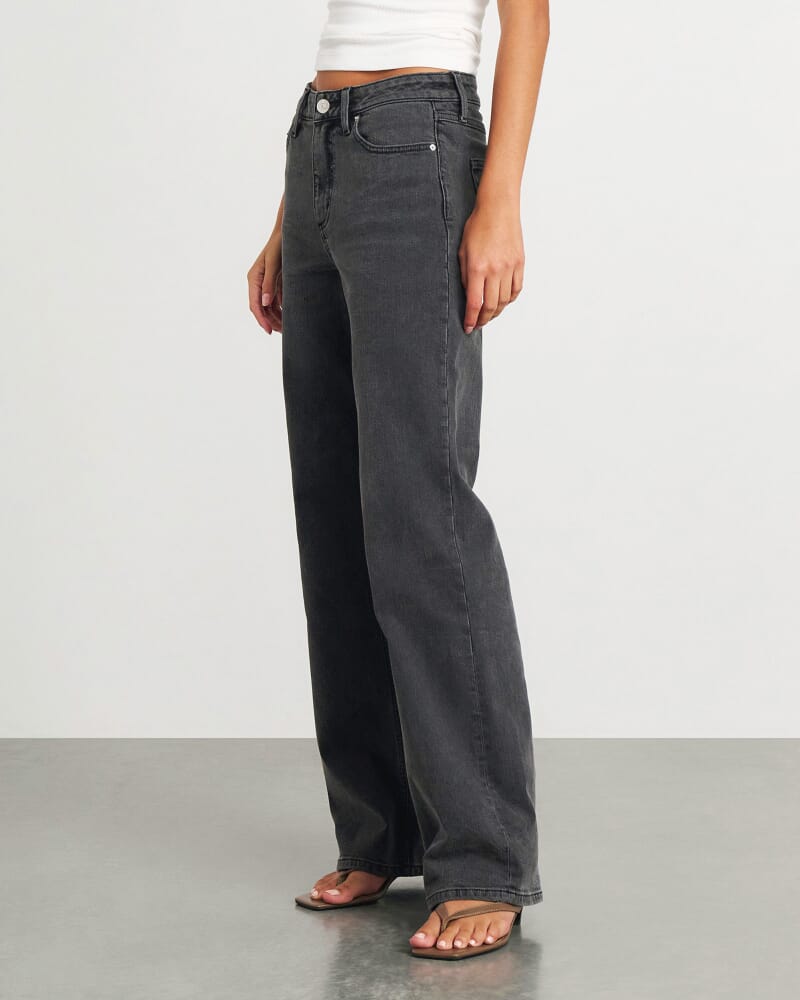 Billie Wide Leg Jean in WASHED BLACK