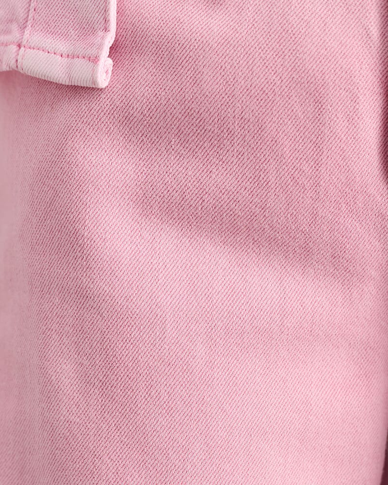 Loe Mid Rise Straight Jean in PINK