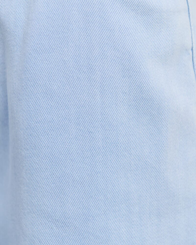 Loe Mid Rise Straight Jean in POWDER BLUE