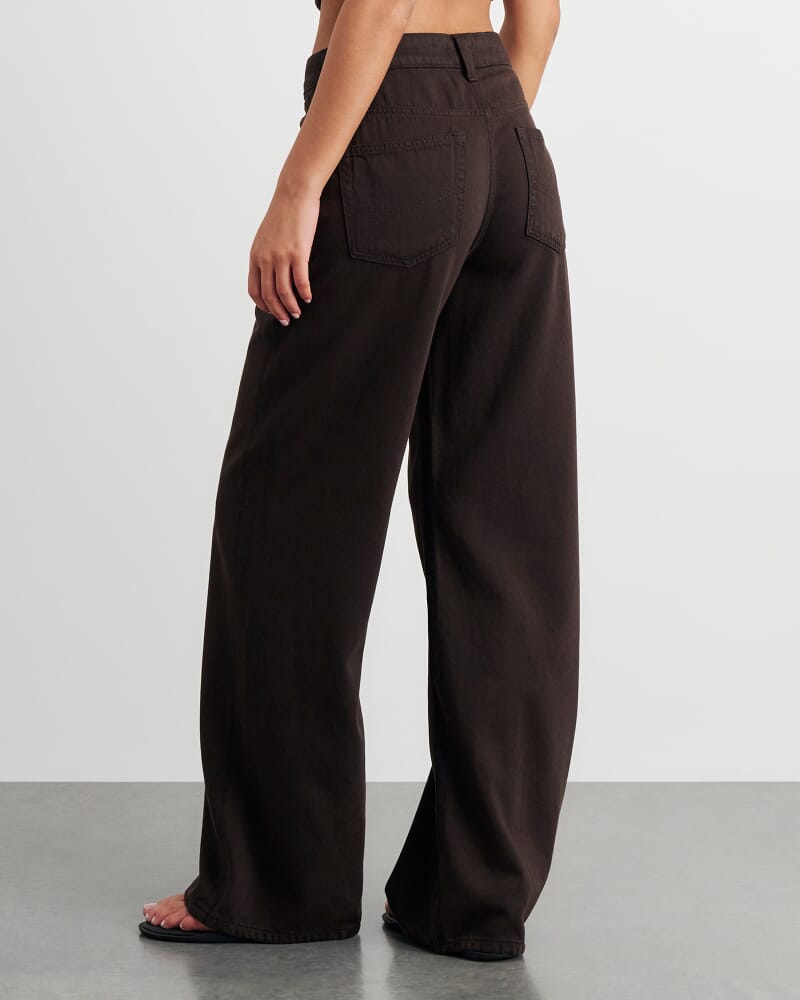Loe Mid Rise Jean in DARK CHOCOLATE