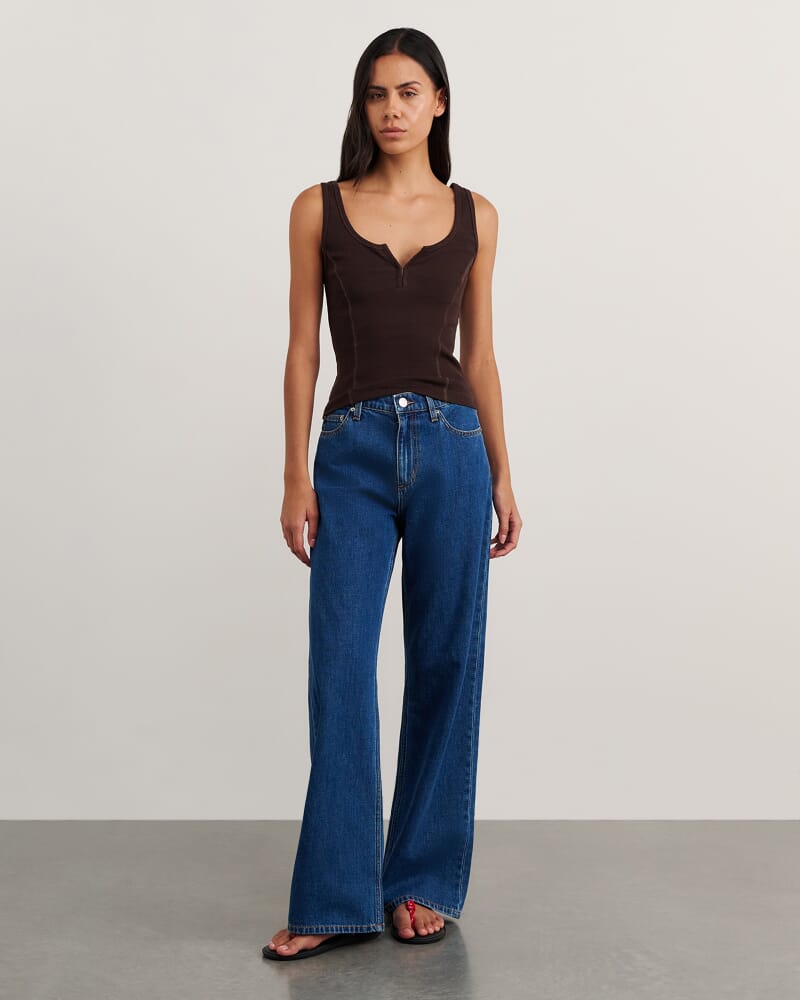 Carrie Slouch Jean in BLUE WASH
