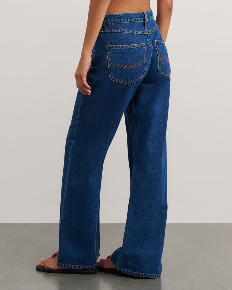 Carrie Slouch Jean in BLUE WASH