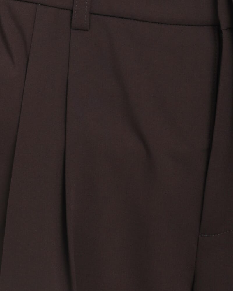 Rb X Jag Double Pleat Pant in DARK CHOCOLATE