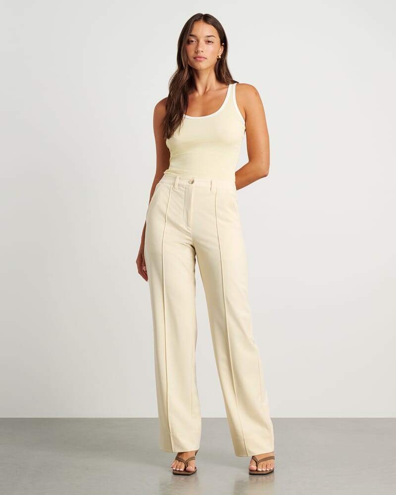 Gia Pintuck Pant in PALE LEMON