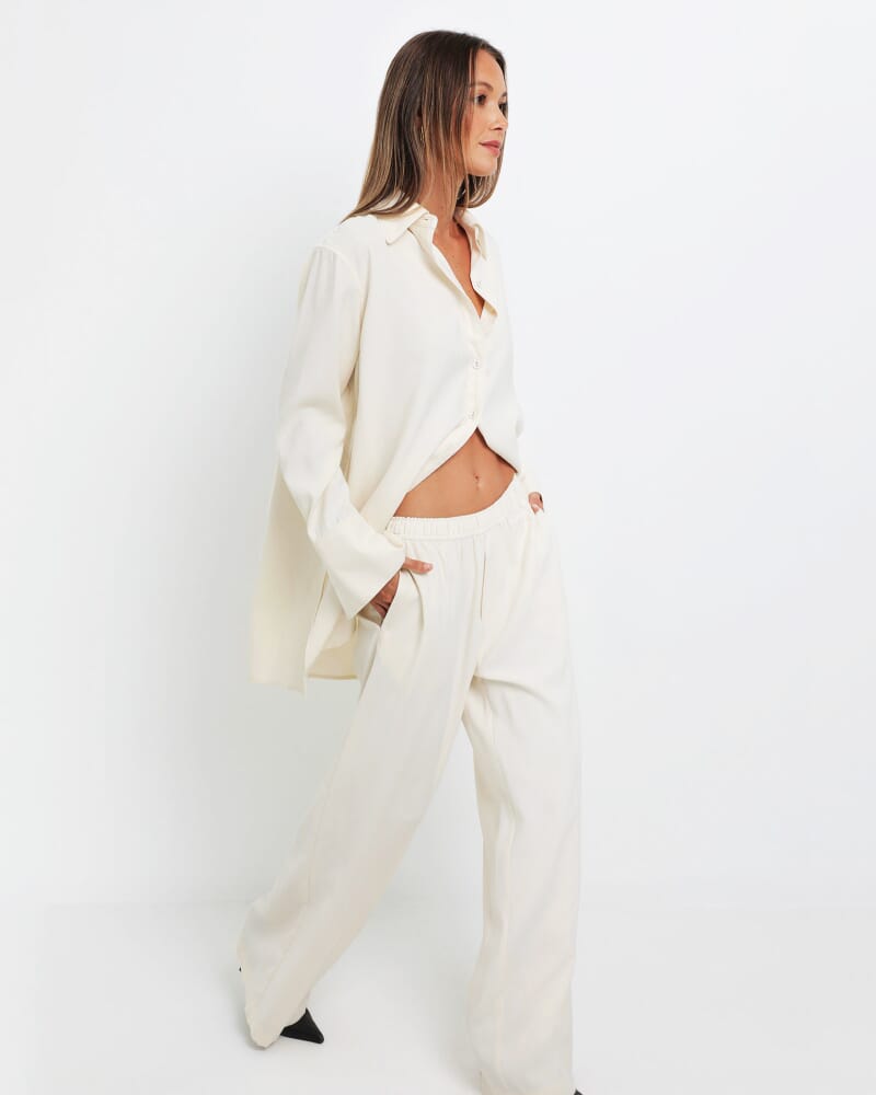 Rb X Jag Stripe Lounge Pant in MILK