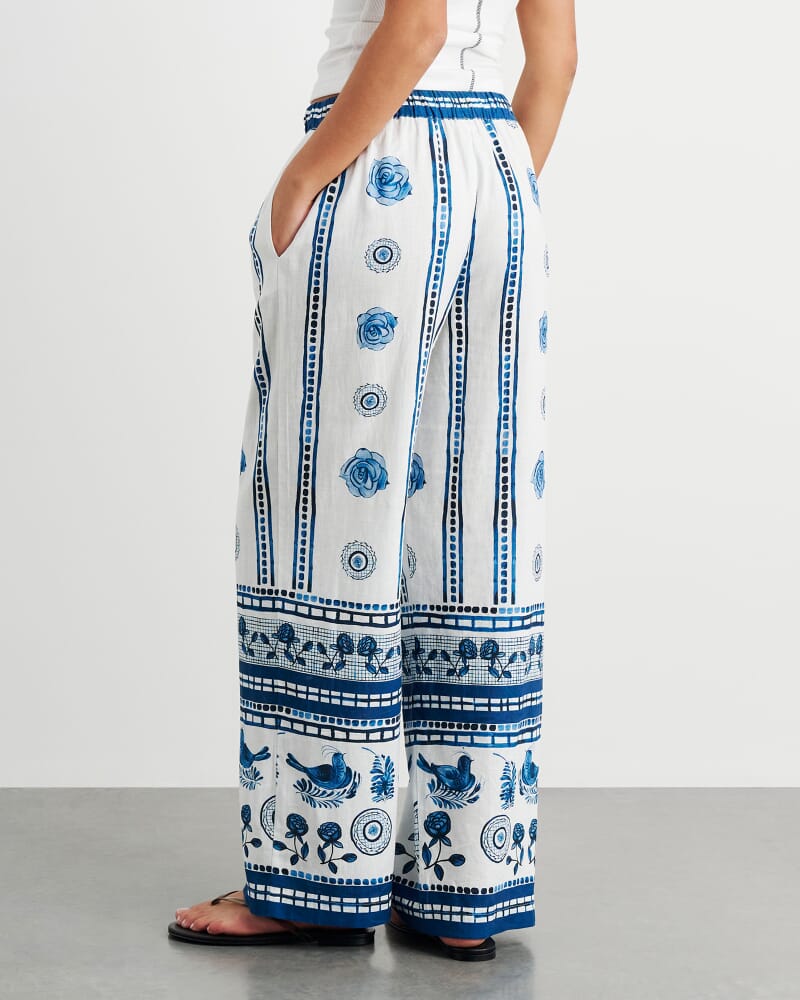 Lovebird Relaxed Pant in IVORY/MULTI