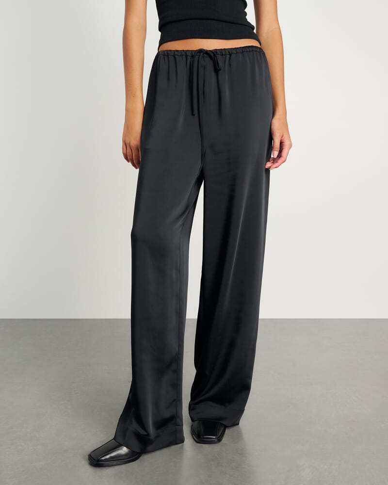 Maddi Drawcord Pant in BLACK