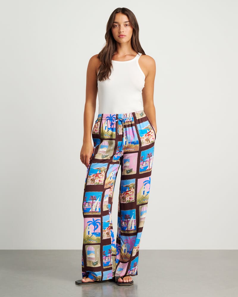 Panorama Relaxed Pant in BROWN MULTI