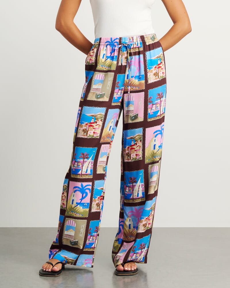 Panorama Relaxed Pant in BROWN MULTI