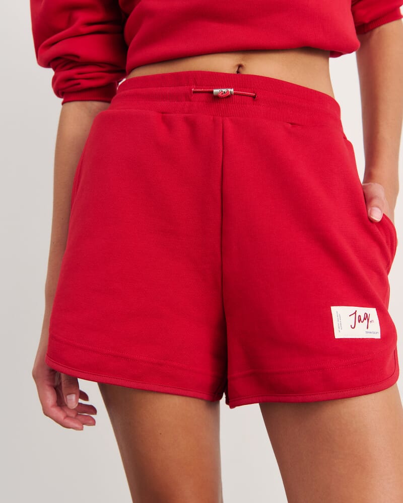 Aston Sweat Short in DEEP RED