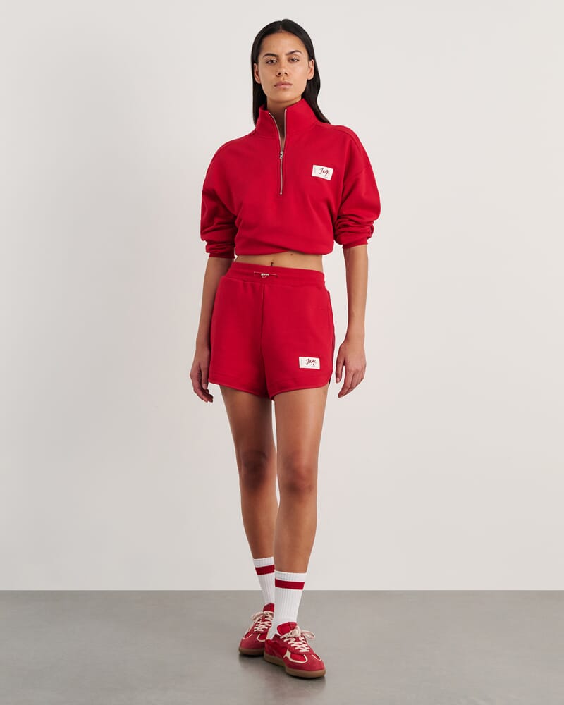 Aston Sweat Short in DEEP RED