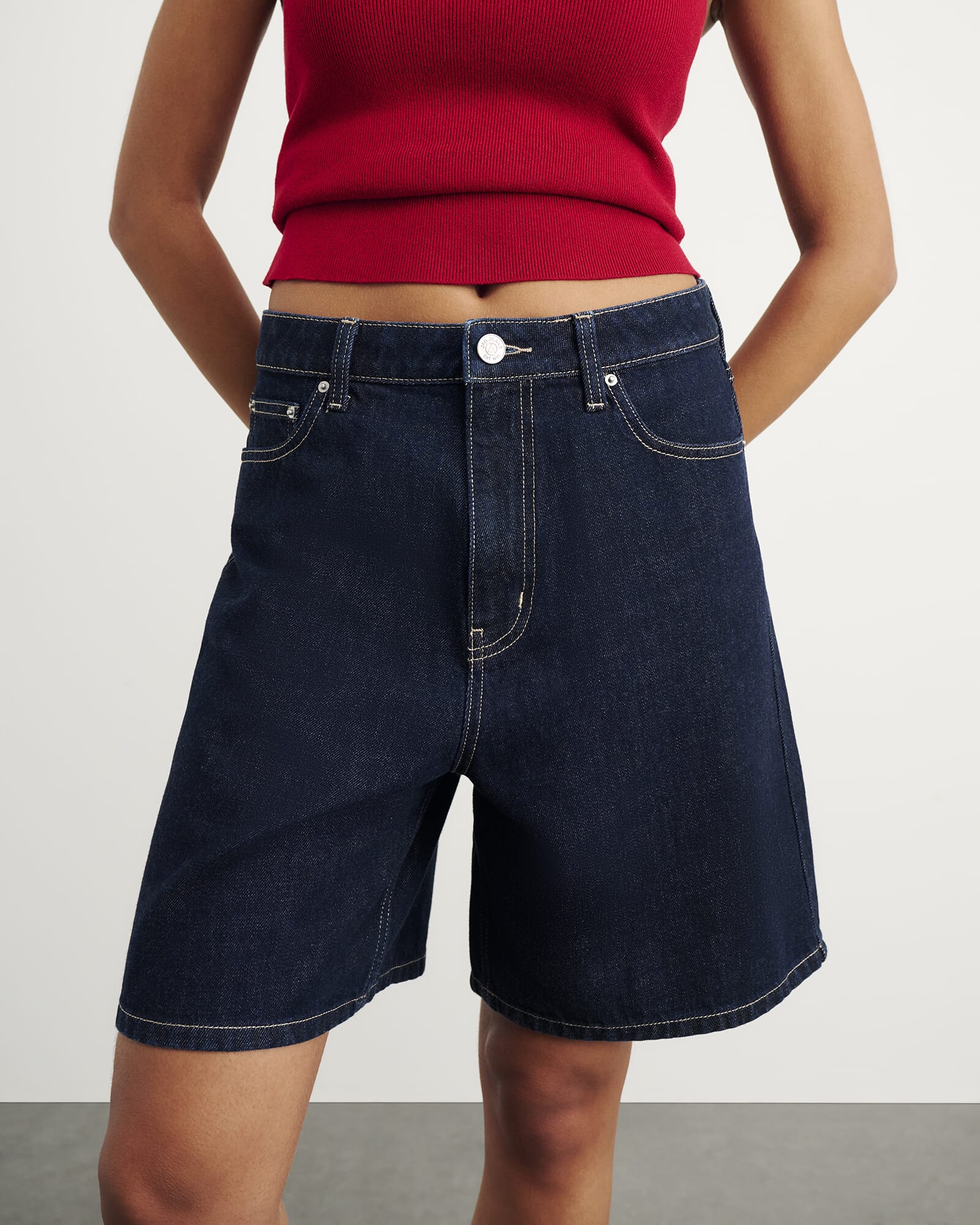 Cora Mid Rise Denim Jort