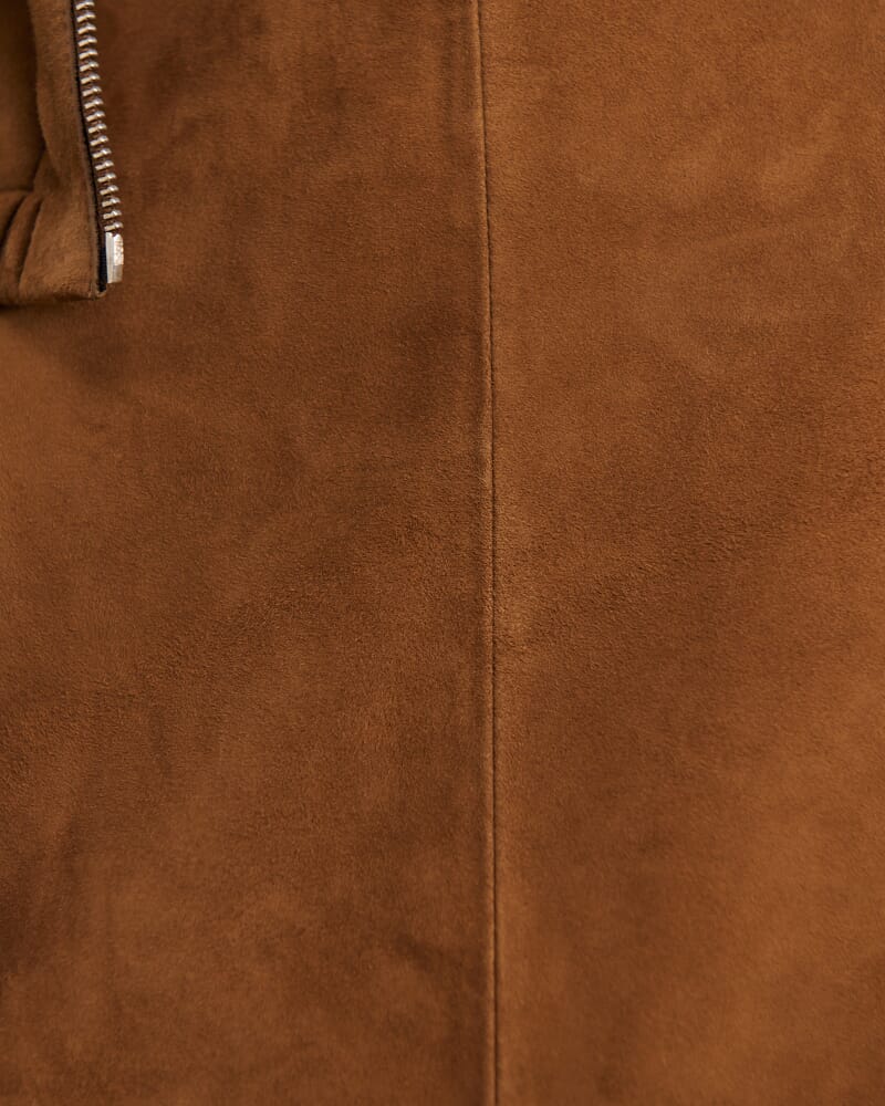 Ophelia Suede Mini Skirt in BISCUIT