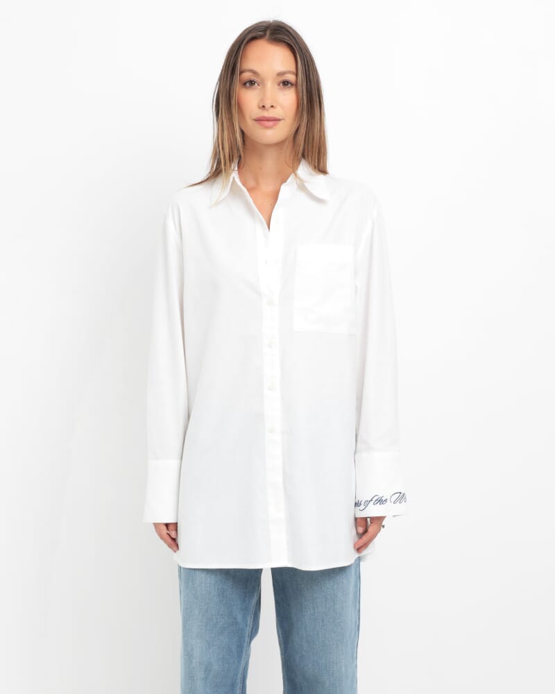 Rb X Jag Oxford Long Sleeve Shirt in WHITE