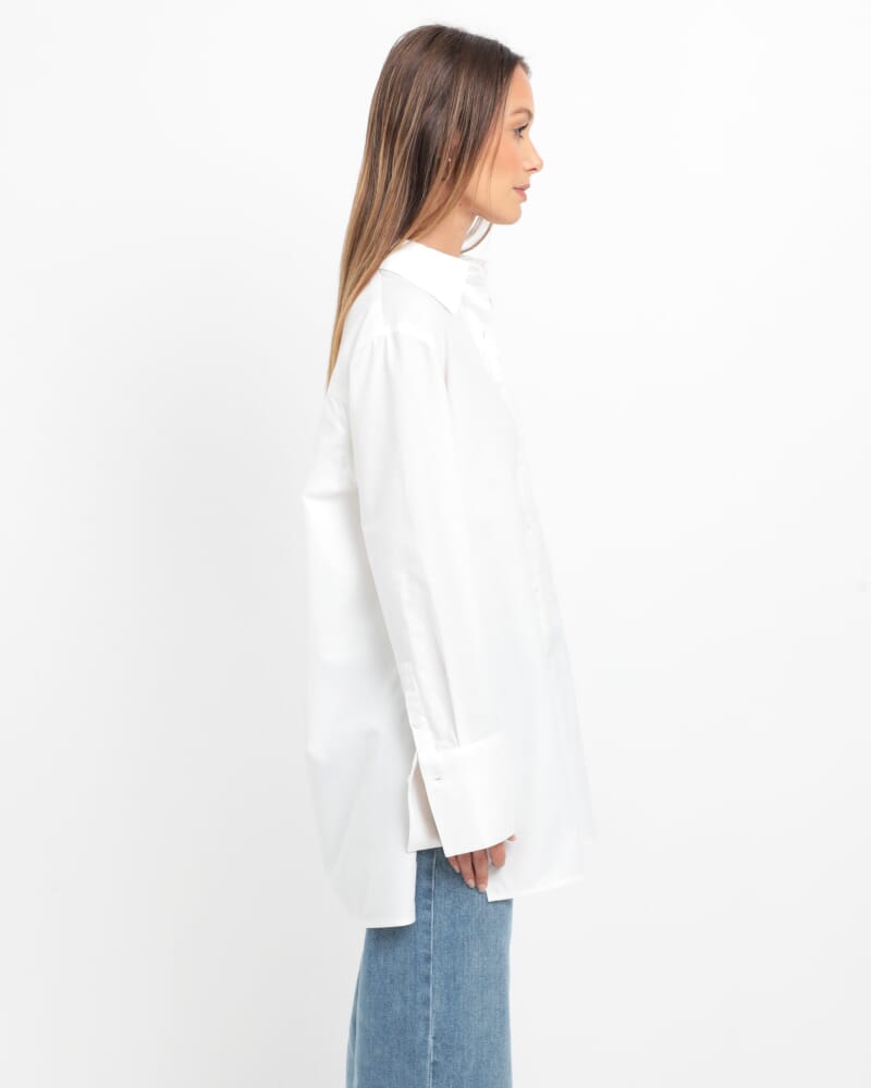 Rb X Jag Oxford Long Sleeve Shirt in WHITE