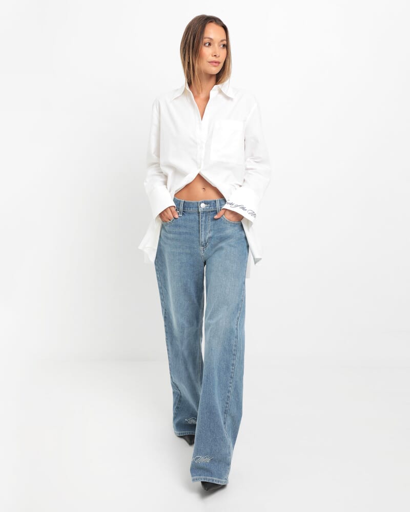 Rb X Jag Oxford Long Sleeve Shirt in WHITE