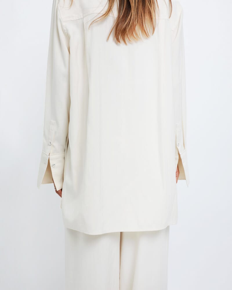 Rb X Jag Stripe Lounge Shirt in MILK