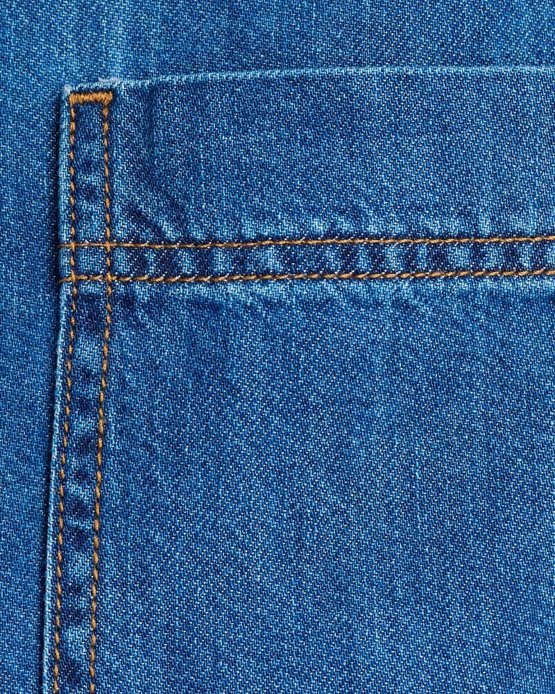 Loe Denim Long Sleeve Shirt in BLUE VINTAGE