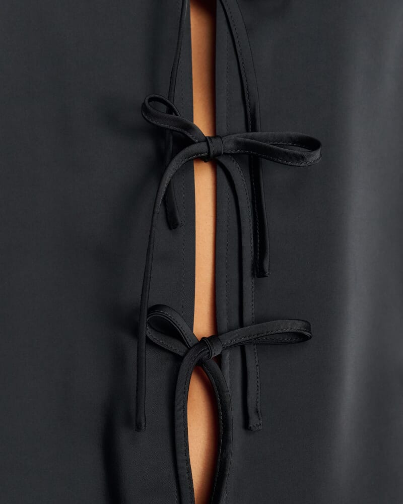 Maddi Tie Shirt in BLACK