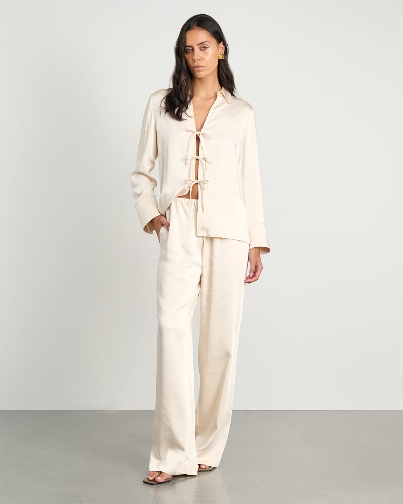 Maddi Tie Shirt in SHELL