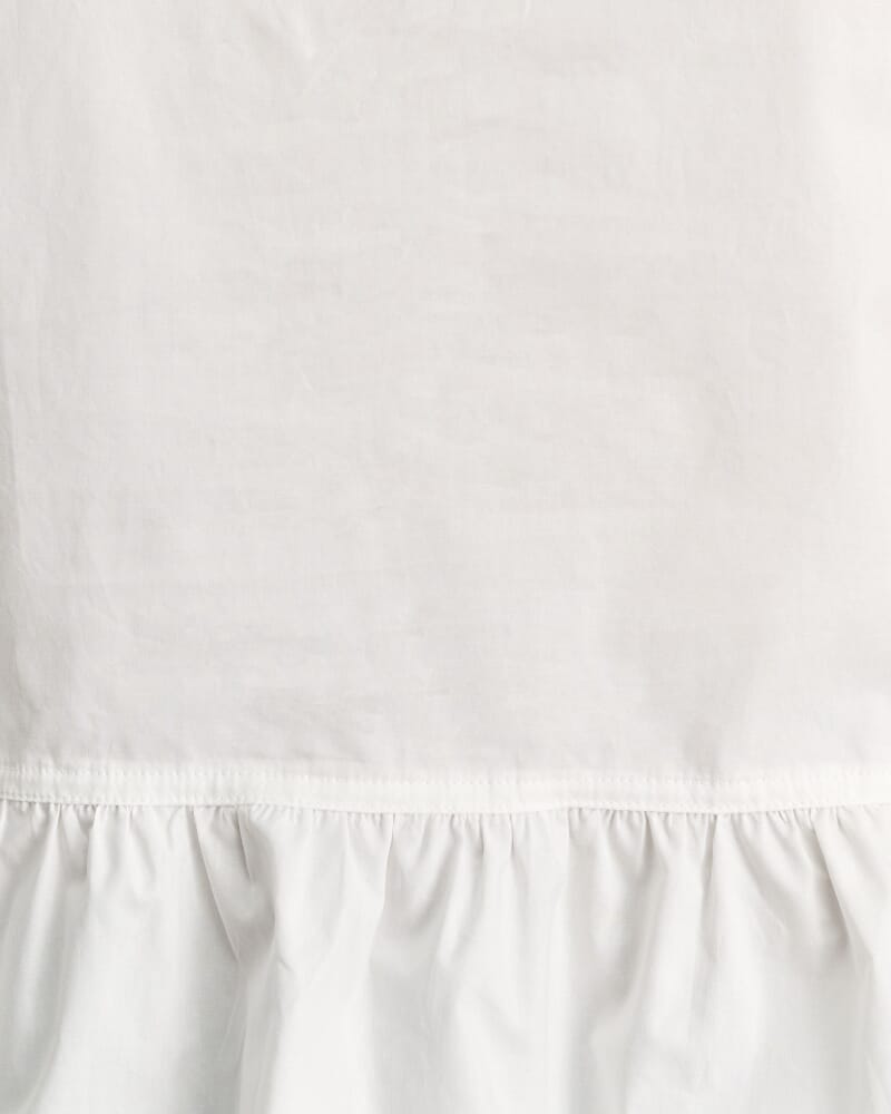 Poplin Sleeveless Tie Top in WHITE