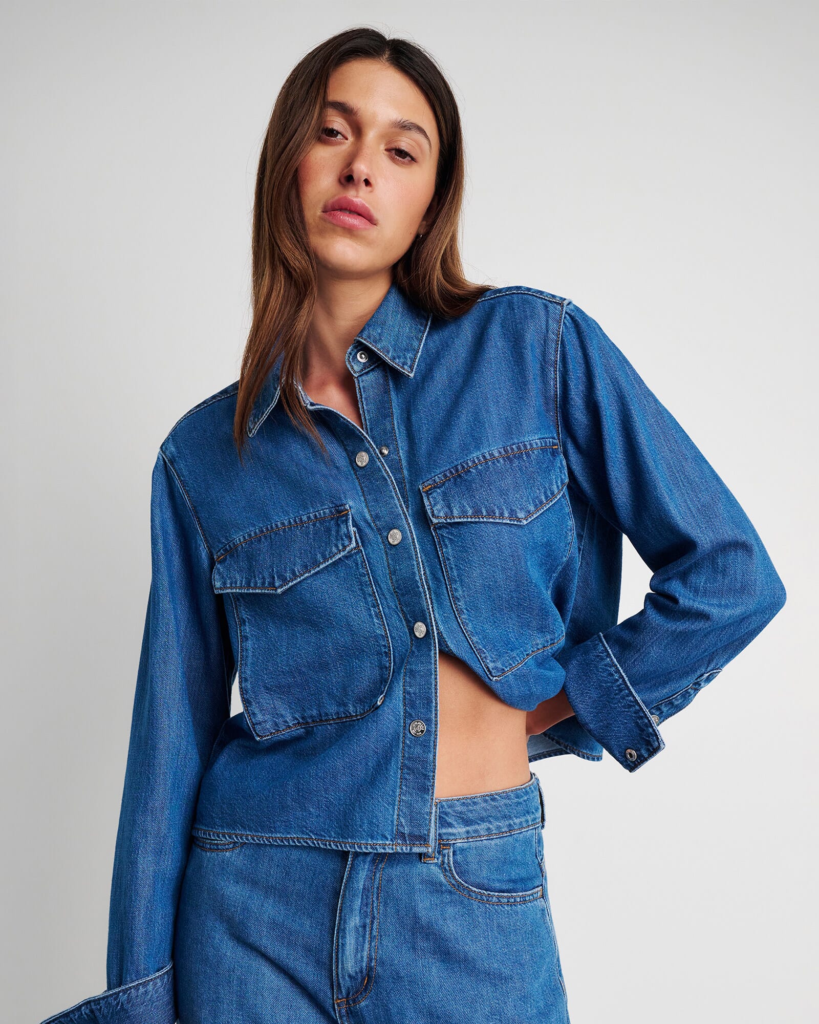 Loe Crop Denim Shirt
