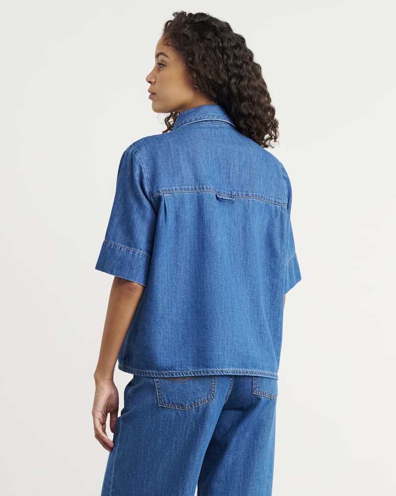 Loe Denim Shirt in BLUE VINTAGE