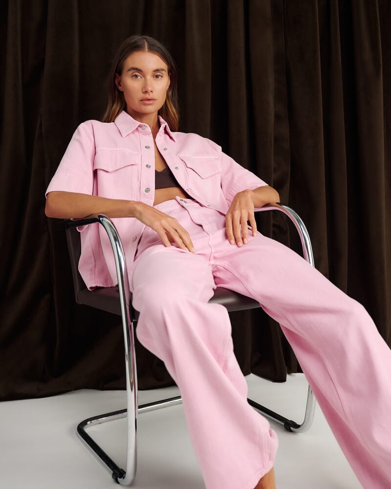 Loe Denim Shirt in PINK