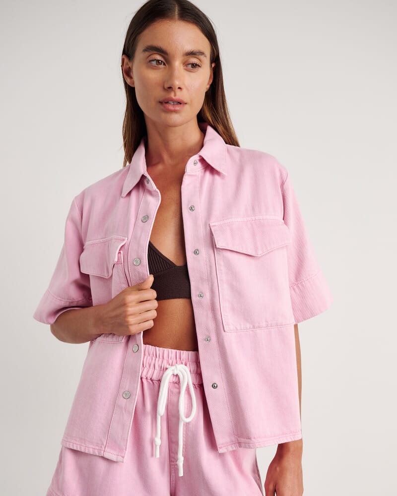 Loe Denim Shirt in PINK