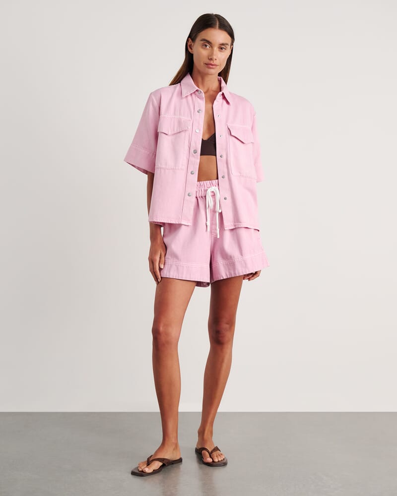 Loe Denim Shirt in PINK