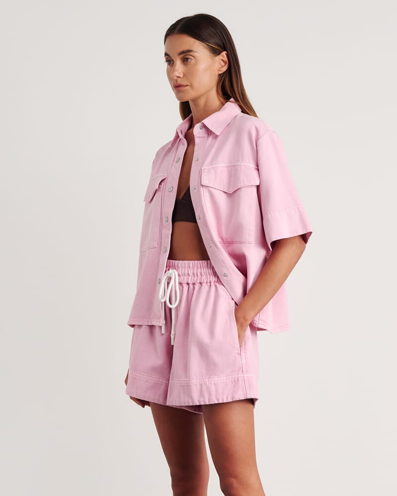Loe Denim Shirt in PINK
